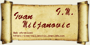 Ivan Miljanović vizit kartica
